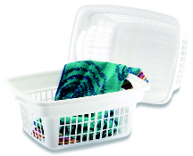 BASKET LAUNDRY WHITE 1.25BU #6871552 - Laundry Baskets